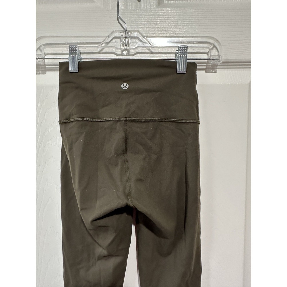 Lululemon Wunder Train High-Rise Crop Leggings 23" Everlux - Size 2 - Green - Picture 5 of 7